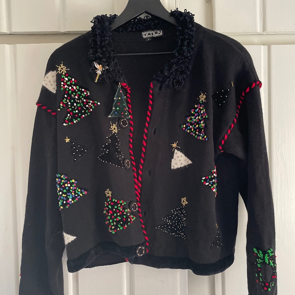 Vintage Berek 2 Christmas Cardigan